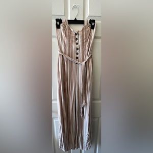 American Eagle Halter Back Lined Jumpsuit with pockets and belt size S